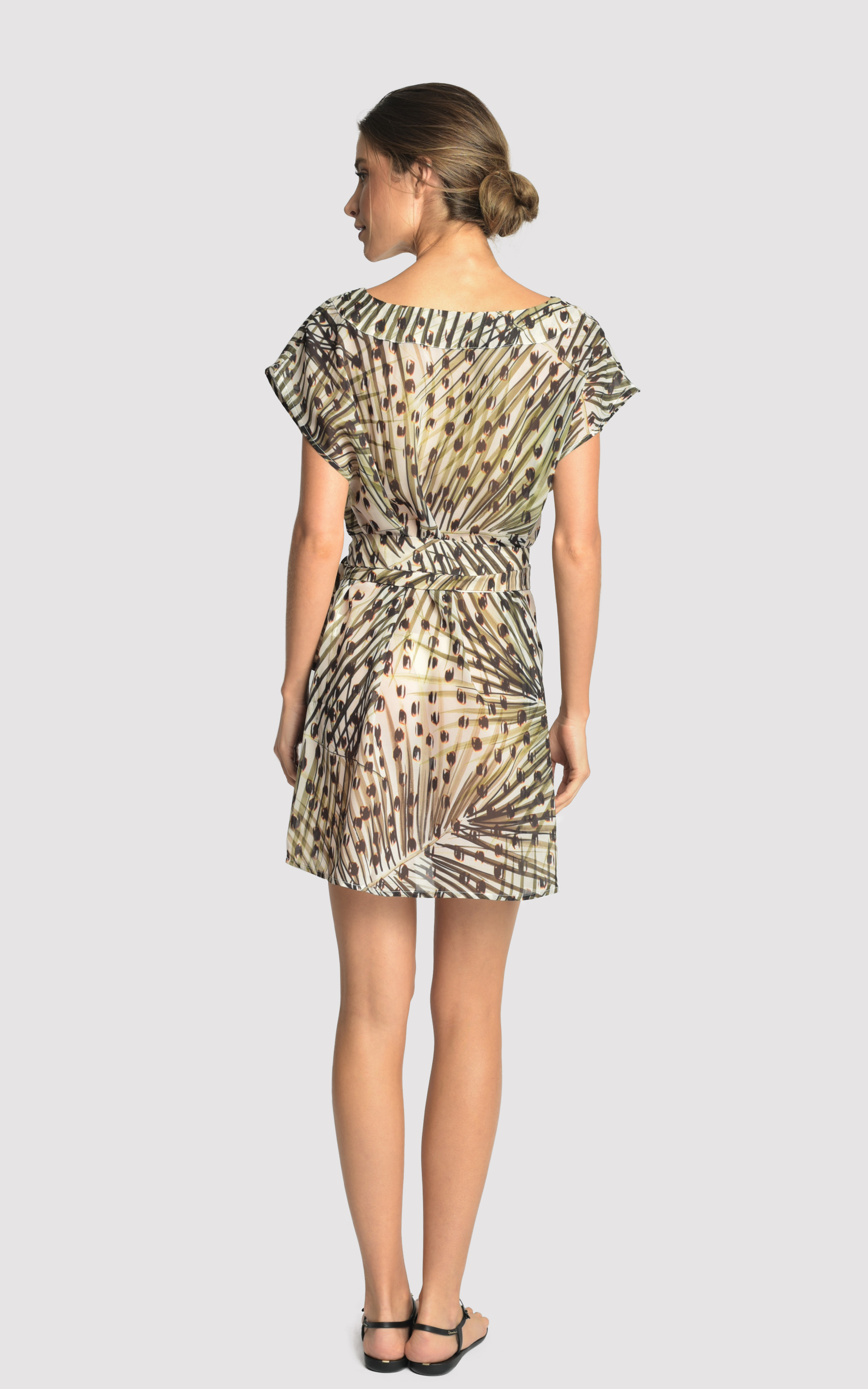 cheetah print mesh dress